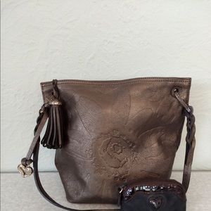 Zip top Brighton bag with accompanying coin purse.